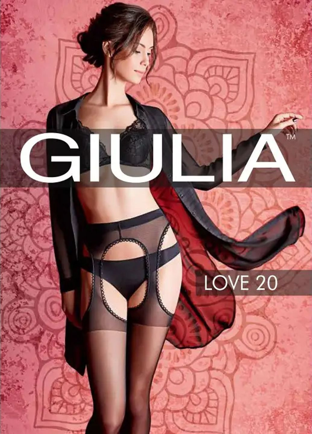 Колготки з вирізами на стегнах та сідницях Love 20 den (nero-3) Giulia (288536921)
