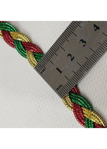 Декоративна тасьма-коса 10 мм - золото мікс Plus-plus (354798280)