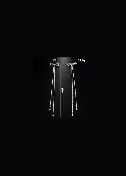 Пара заколок для свадебной прически банты камни серебристые No Brand (346600165)