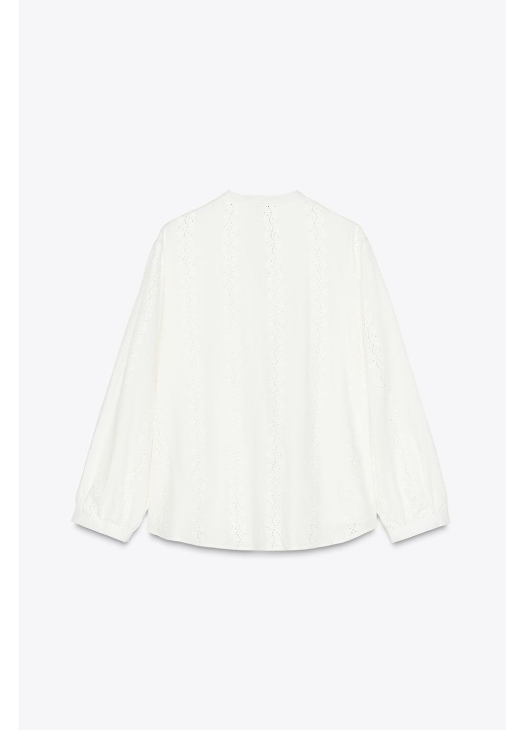 Белая блуза с прорезной вышивкой Zara