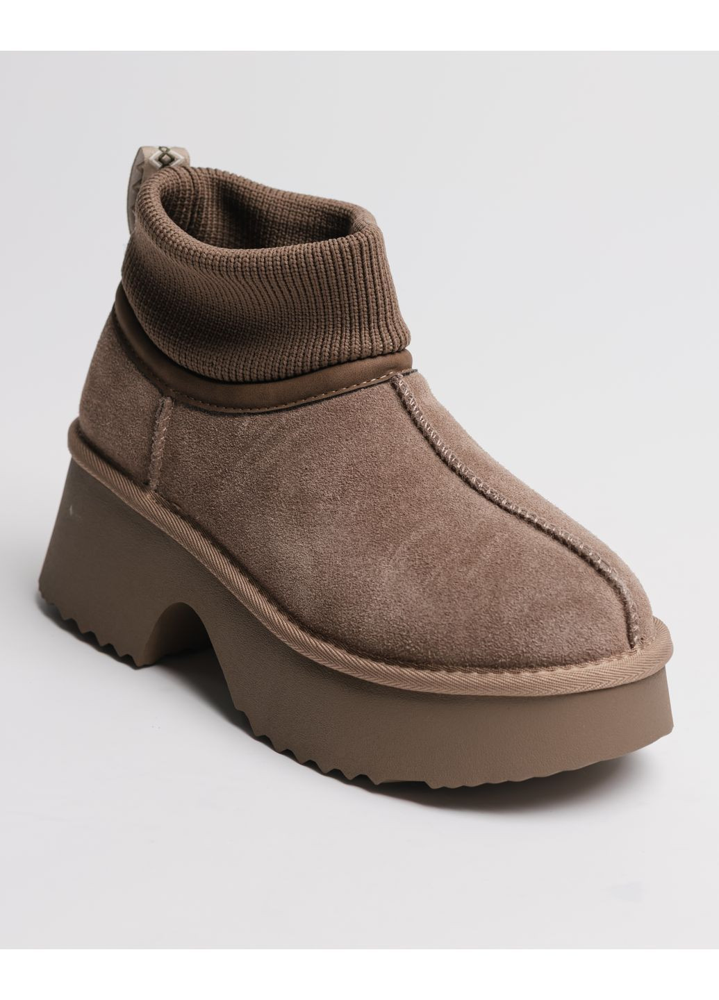 Уггі з носком на платформі замша вовна ALLSY (365548933)