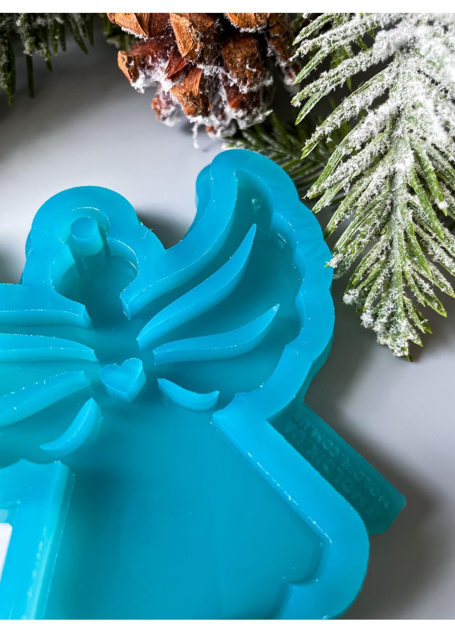 Молд Янгол з серцем форма для новорічних іграшок на ялинку силіконова форма для епоксидної смоли No Brand (370567008)