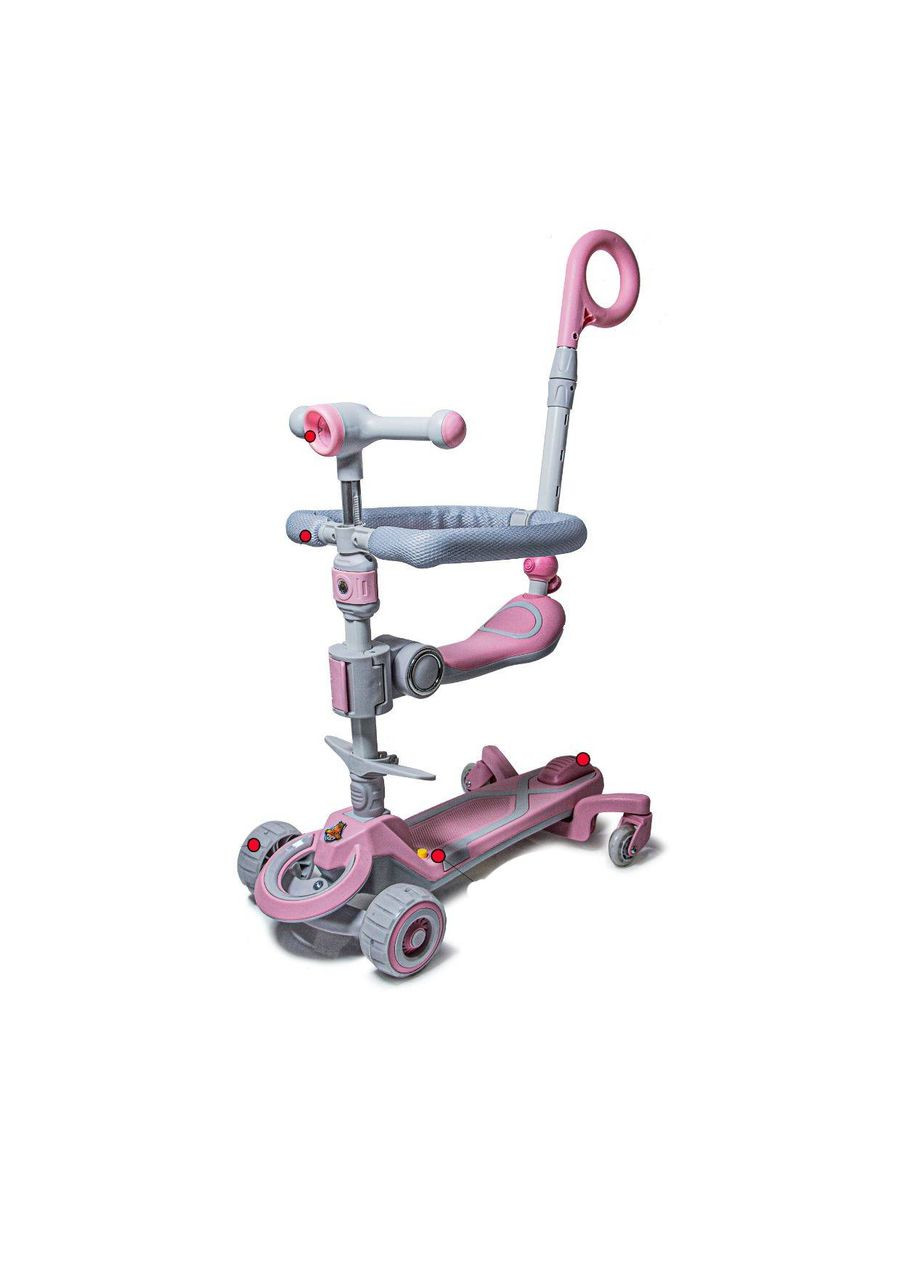 Самокат " " 5 в 1. З підсвічуванням, з музикою, з бортиком. Pink (726686533) Smart (340911886)