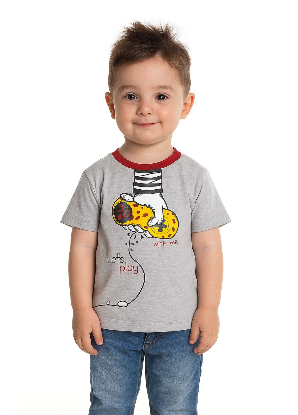 Серая летняя футболка playfull geometry wwl7geotsc01sza Wojcik Футболка