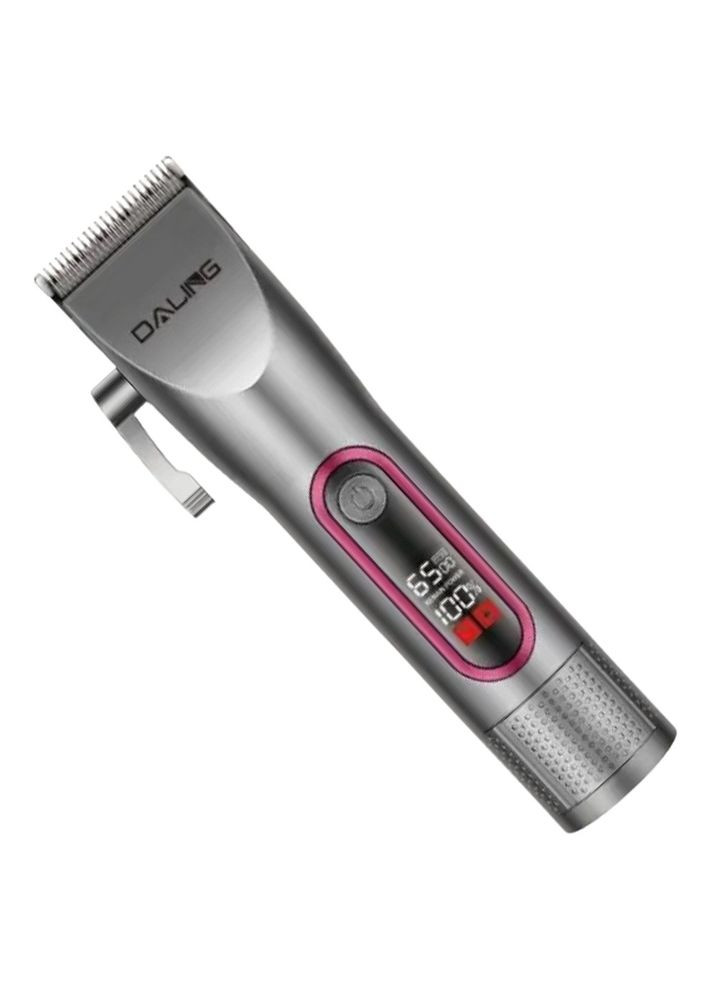 Акумуляторна чоловіча машинка для стрижки волосся DL-0043 5Вт потужність 2000 мАг РК дисплей Сірий No Brand (357208074)