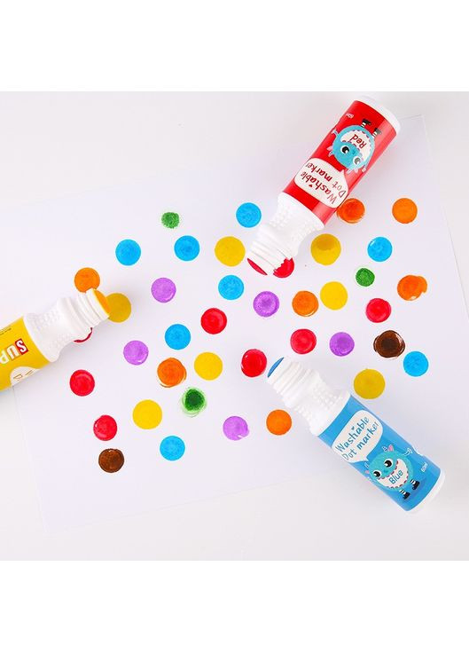 Набор пальчиковых маркеров DOT для творчества, точечные, пальчиковые краски для рисования и живописи на водной основе,3 цвета No Brand (369802955)