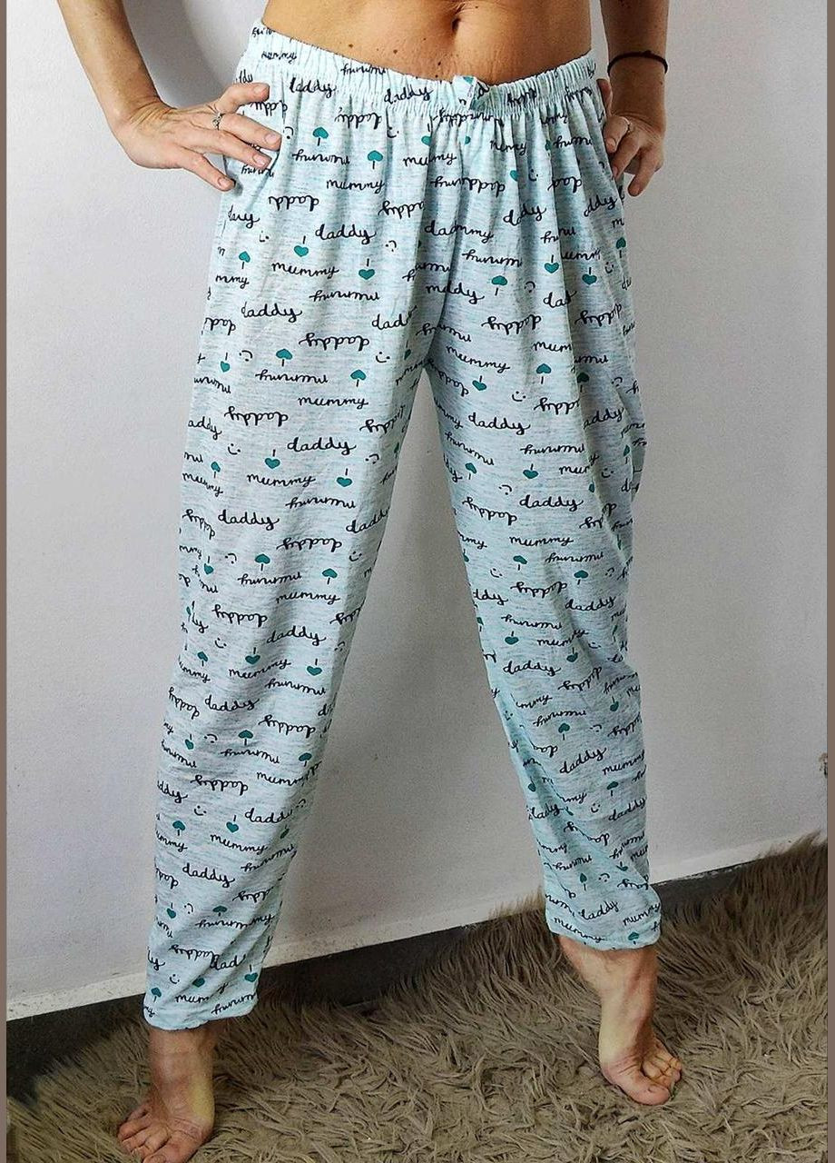 Голубые кэжуал демисезонные классические брюки Rinda Pijama