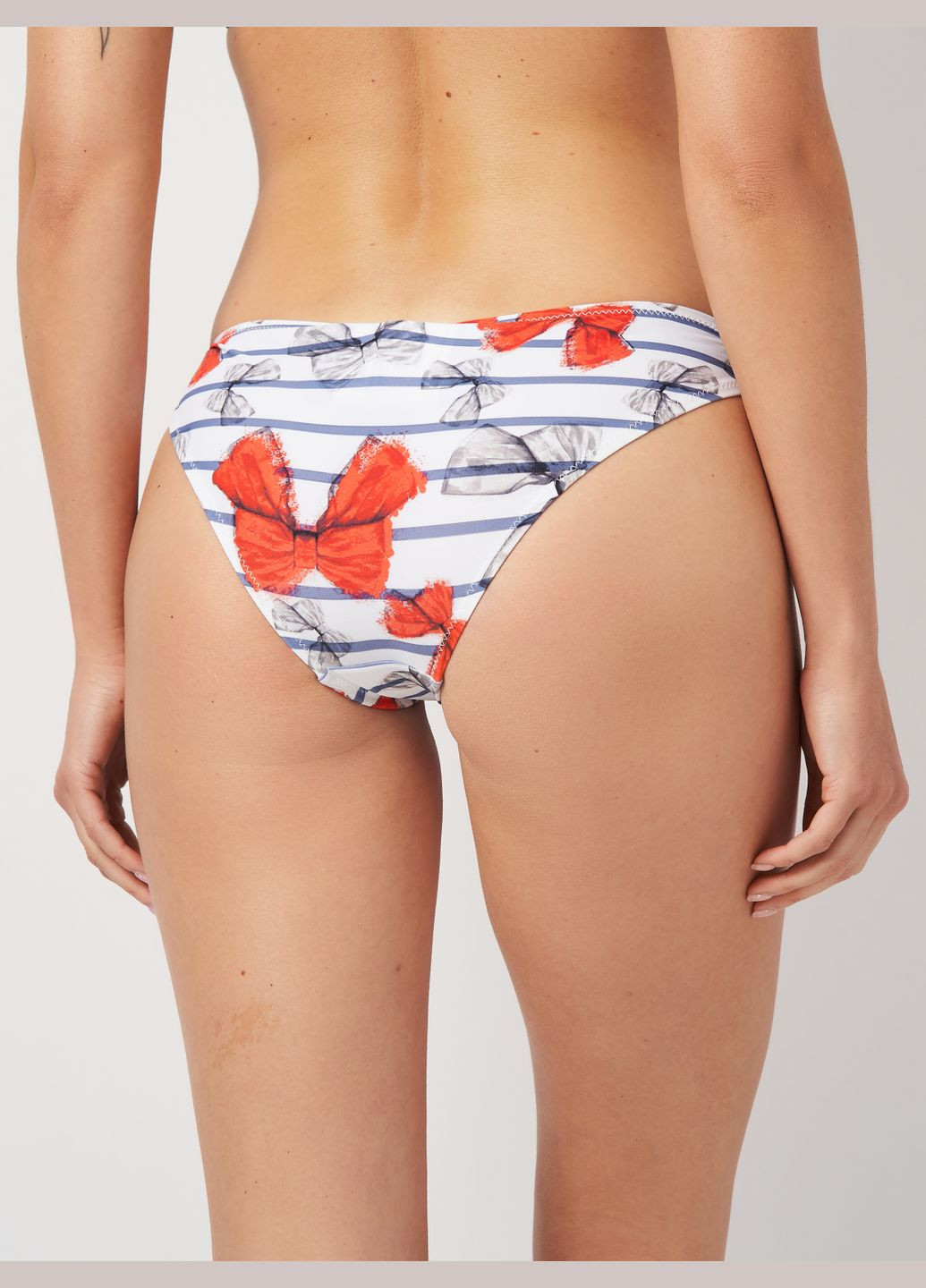 Цветные плавки женские слип so172811 белый с красным Silenza