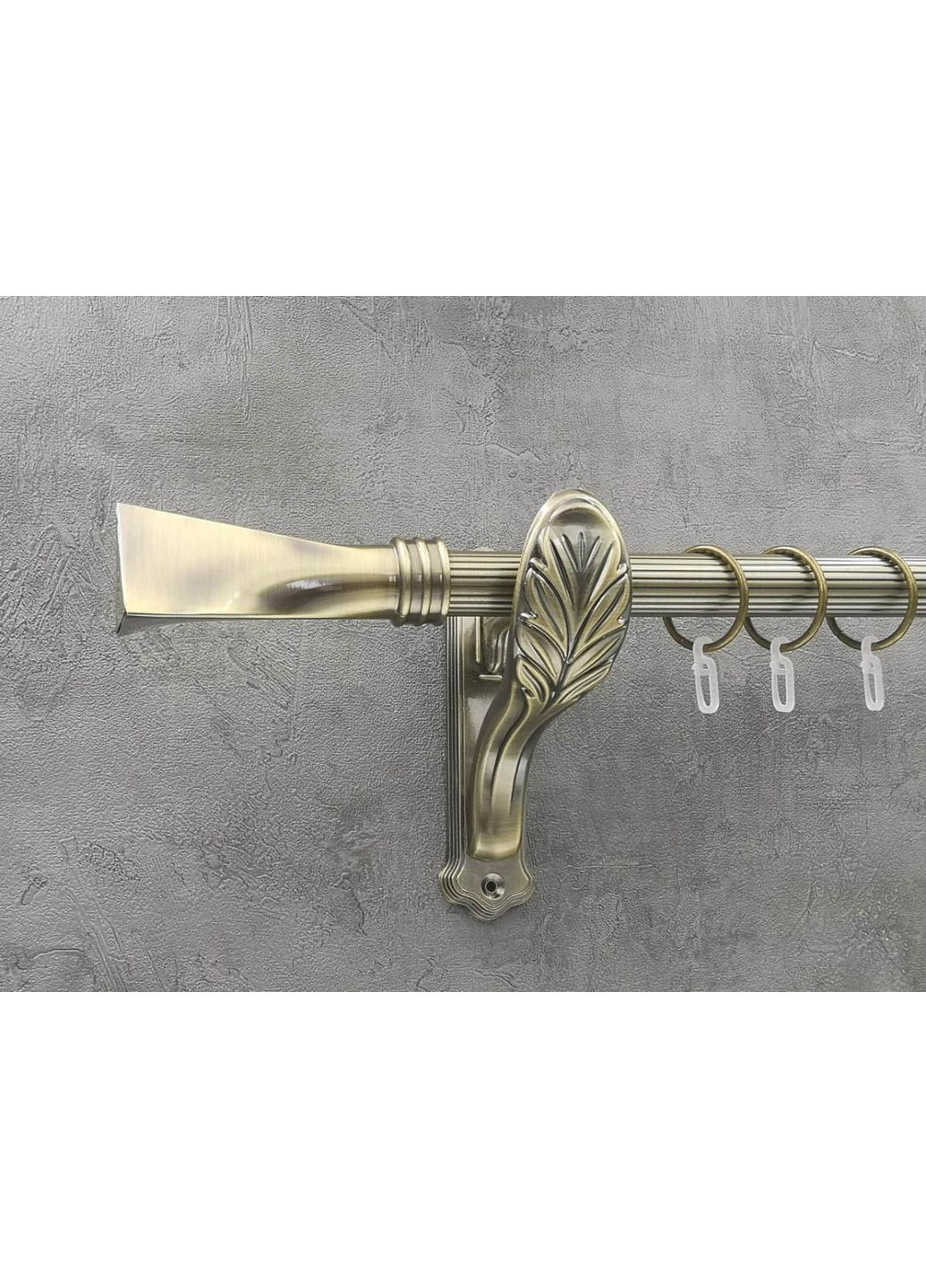 Карниз Свінг рифлена штанга одинарний ретро 25 мм 300 см Антик Quadrum (352781130)