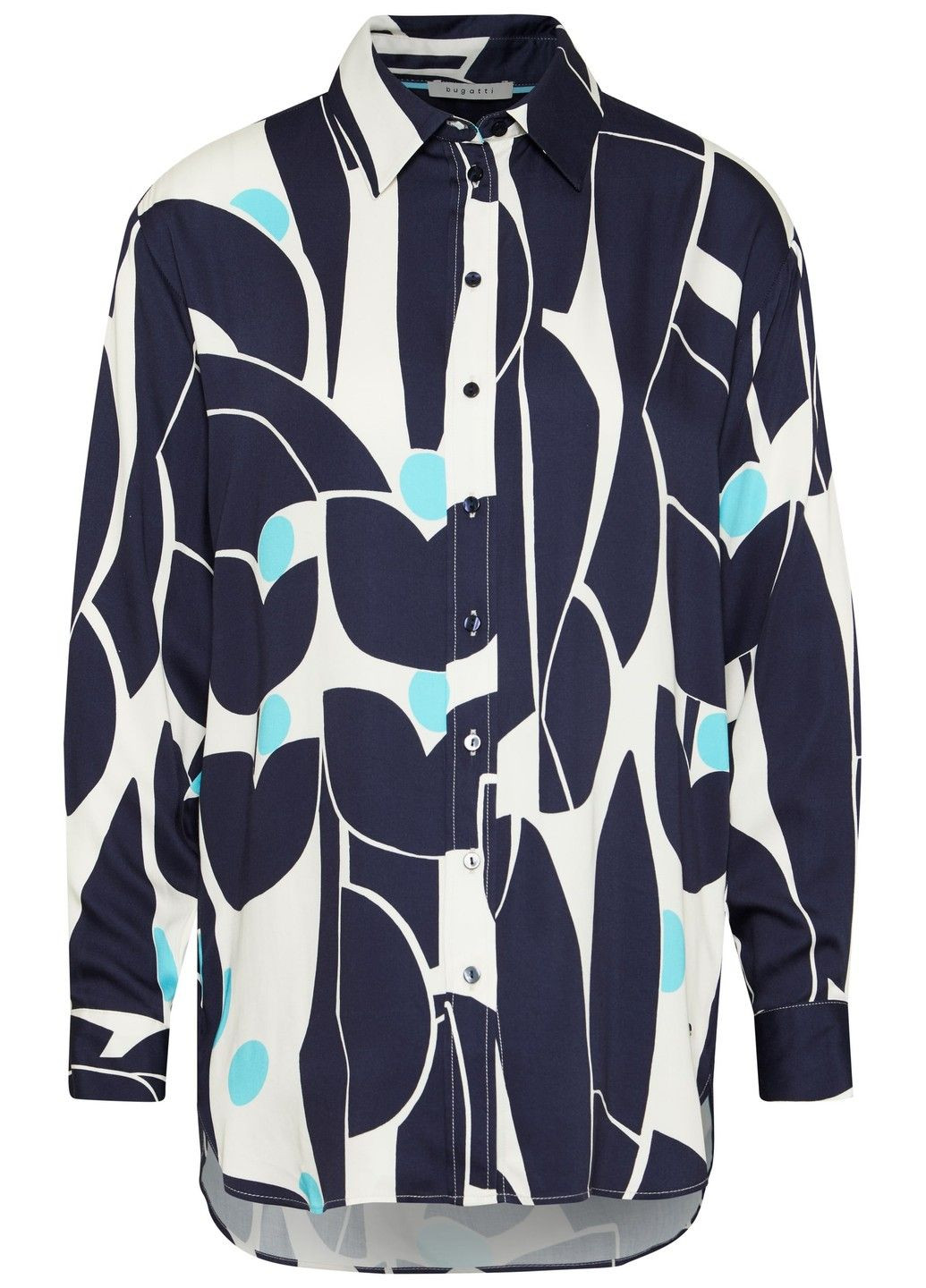 Синяя женская блуза синий на запах Bugatti