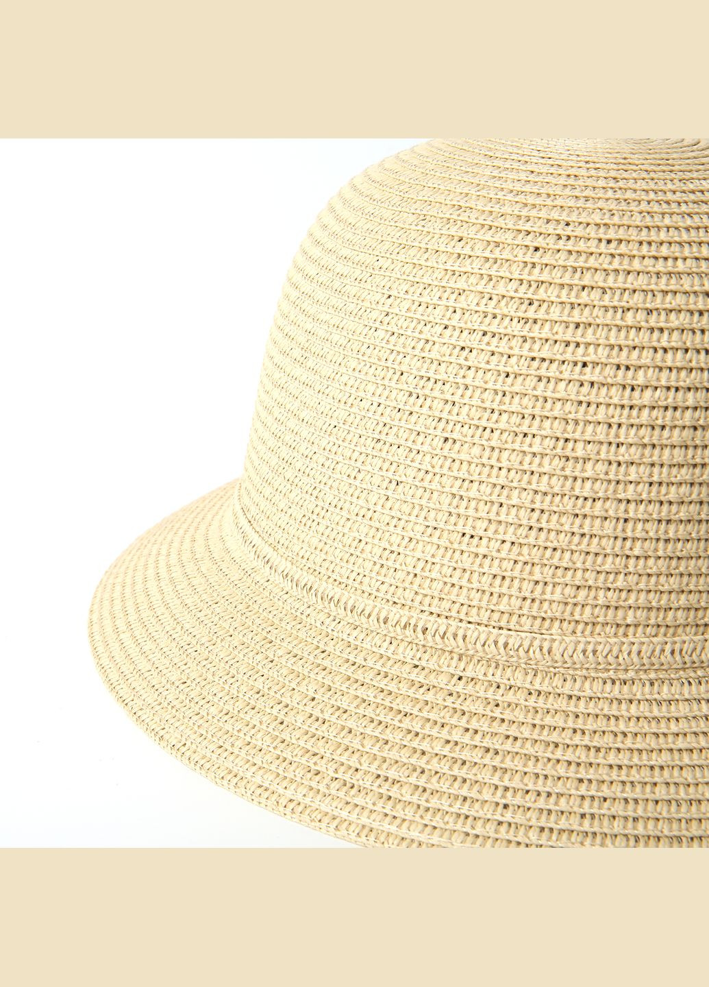Шляпа с маленькими полями женская бумага бежевая VERONICA LuckyLOOK 844-019 (289478377)