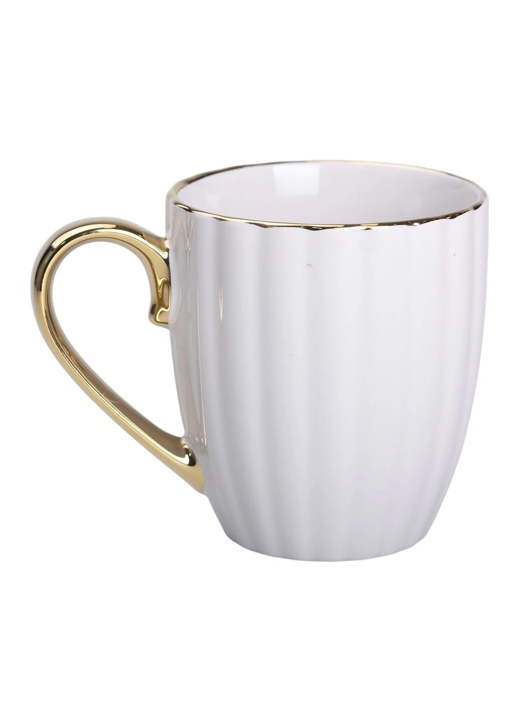 Чашка керамическая 420 мл с золотой ручкой, серый Liling Rongxiang Ceramic RX-N240629G No Brand (360977692)