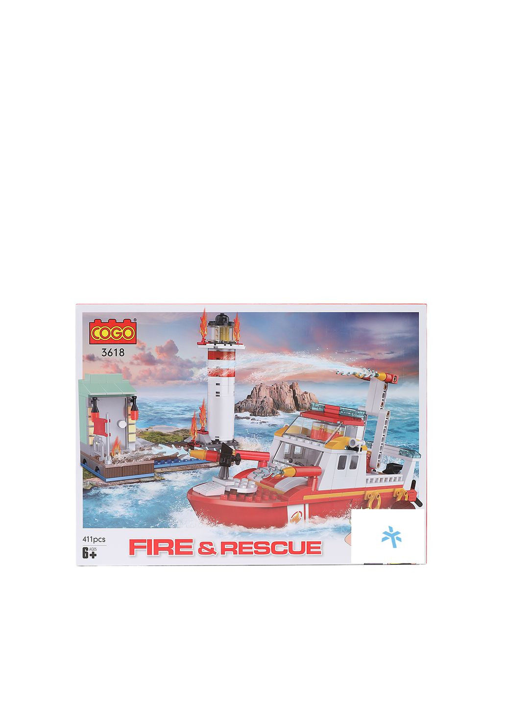 Конструктор Пожарные Морские спасатели, 411 элементов цвет разноцветный CB-00284169 Cogo (361269271)