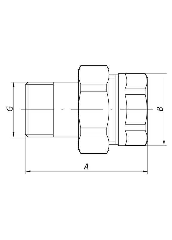 Згін американка 2 "прямий KR.341 (KR0185) KOER (322003507)