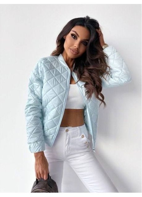 Голубая зимняя 🧥 стильная демисезонная куртка uplander DK/DL Мода без кордонів