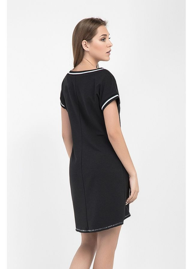 Черное платье-туника 1713 bellis черный Triko Bakh