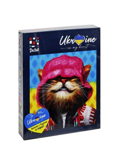 Пазл "Smiling cat in pink hat" De.tail (361422760)