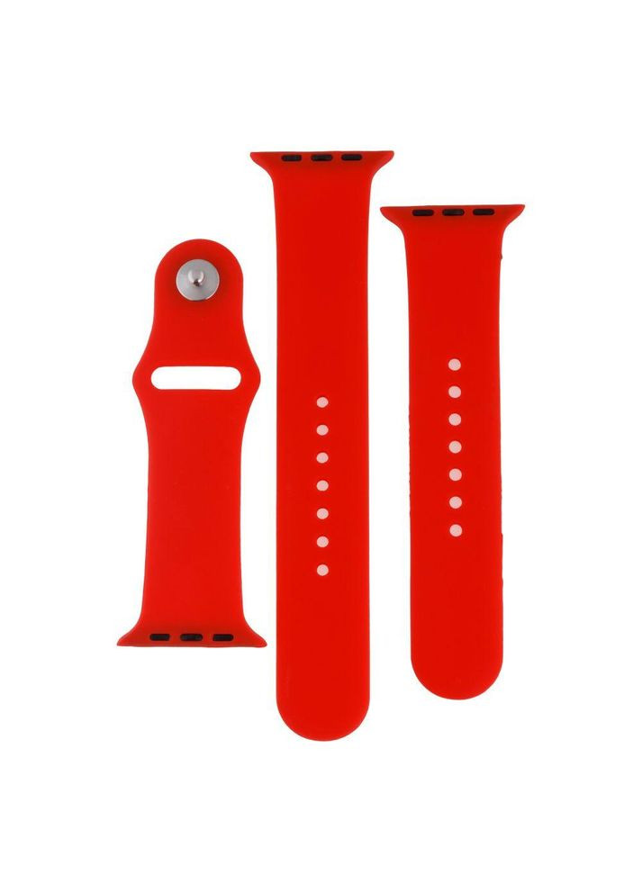 Ремінець для Apple Watch Band Silicone Two-Piece 42/44/45/49 mm Red No Brand (362670151)
