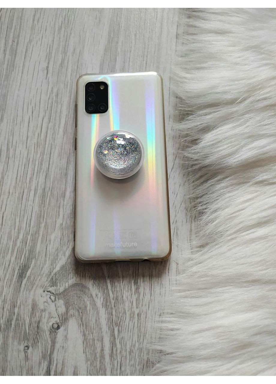 Попсокет Popsockets держатель, подставка для телефона с переливающимся блеском Серебро Trends (360897042)