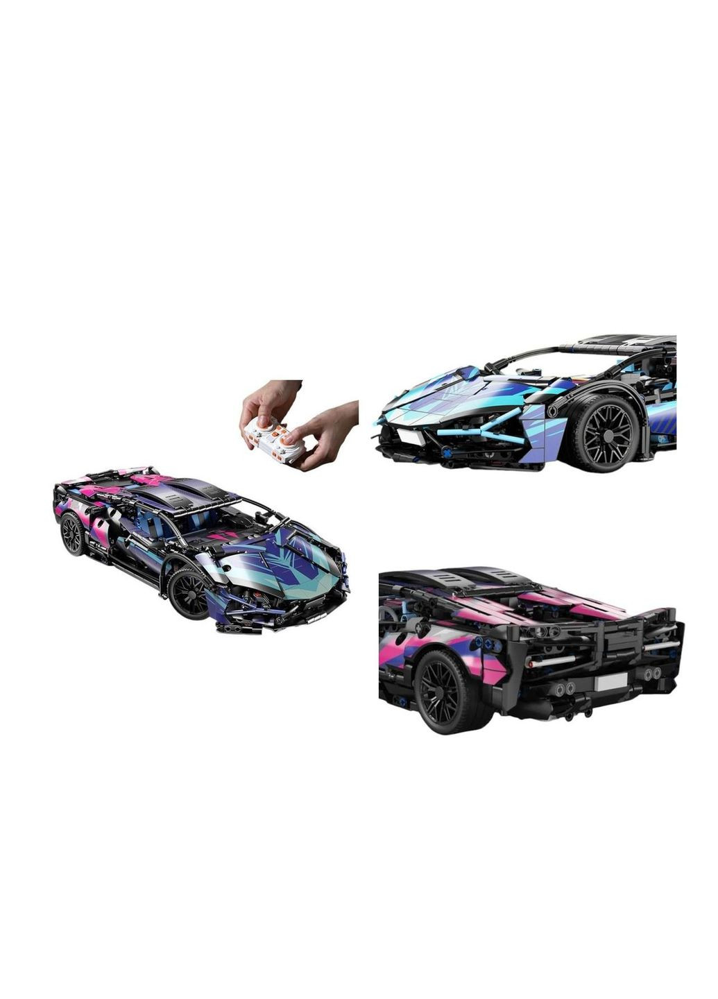 🏎️ Конструктор «Lamborghini Cyberpunk» – 1314 деталей, маштаб 1:14, радіокерування 🚗💨 Unbranded (341288595)