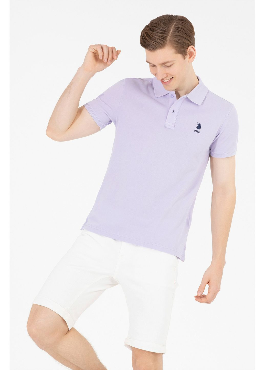 Хакі (оливкова) футболка поло u.s. polo assn. чоловіче U.S. Polo Assn.