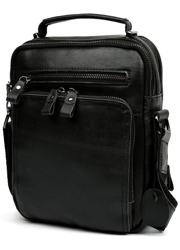 Сумка месенджер через плече чоловіча шкіряна Чорний 35549 Bexhill (334285445)
