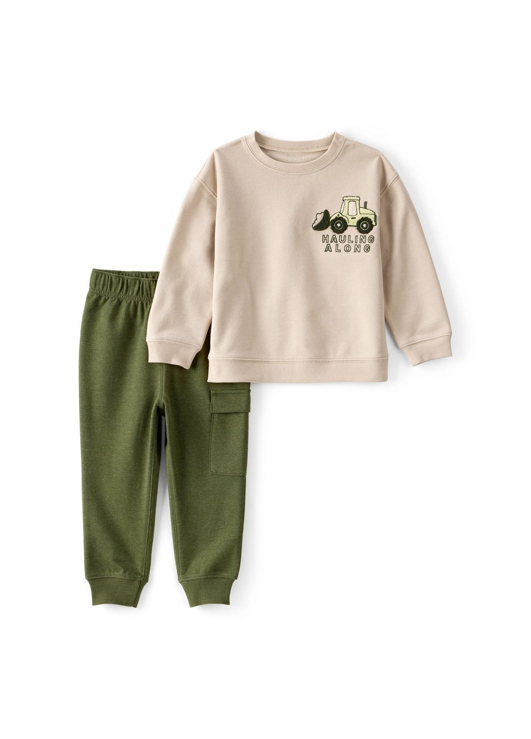 Зелений зимній комплект 2в1 кофта, штани для хлопчика 88-93 см (2u261610_2t) Carter's