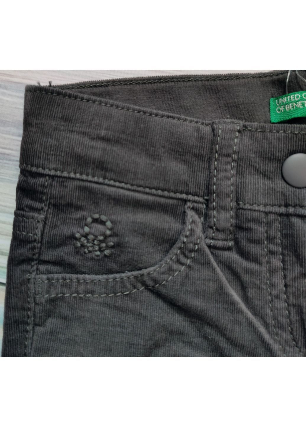 Дитячі вельветові штани для дівчинки 2 роки Сірий United Colors of Benetton (367837532)