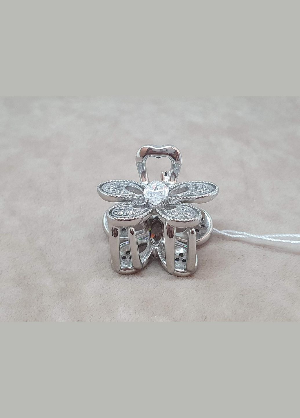 Серебряные серьги-подвески с фианитами. 9311 БЕЛ Ірій (307479425)