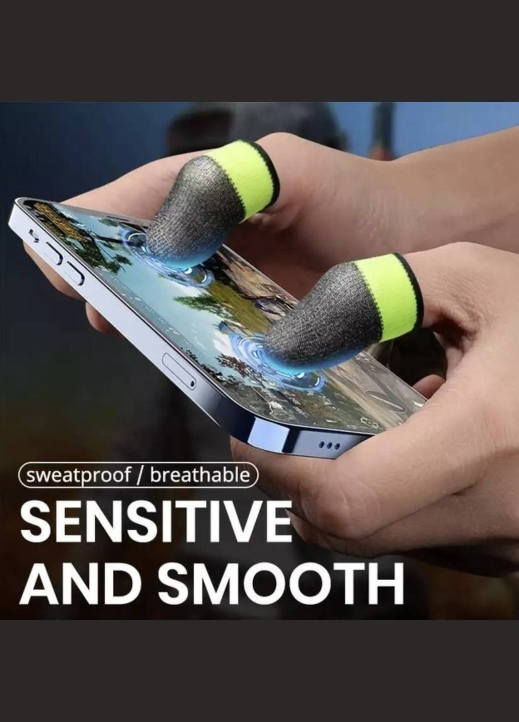 Напальчники геймерські (шкарпетки) Choice для ігор сенсорні (Pubg mobile/COD/Free fire) 6 шт Сірий No Brand (341534033)