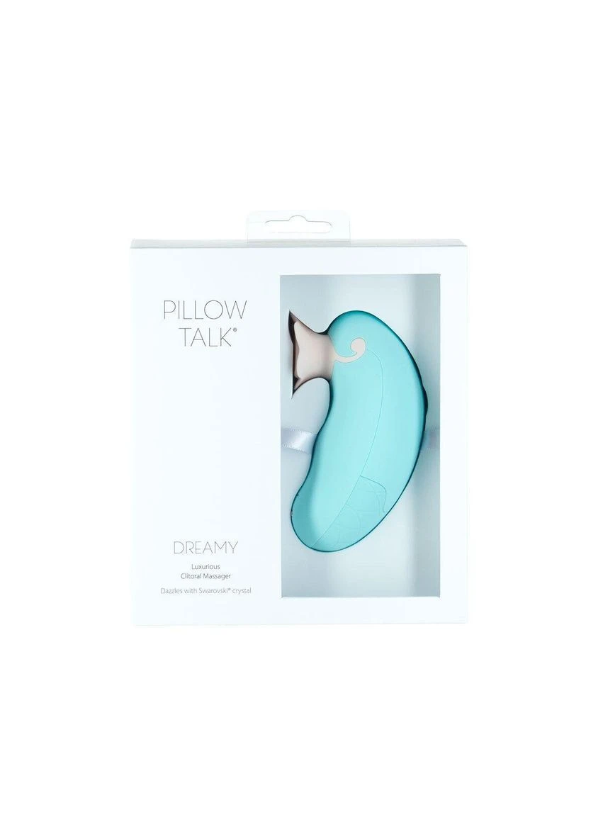 Розкішний вакуумний кліторальний стимулятор Dreamy Teal із кристалом Swarovski Pillow Talk (315012212)