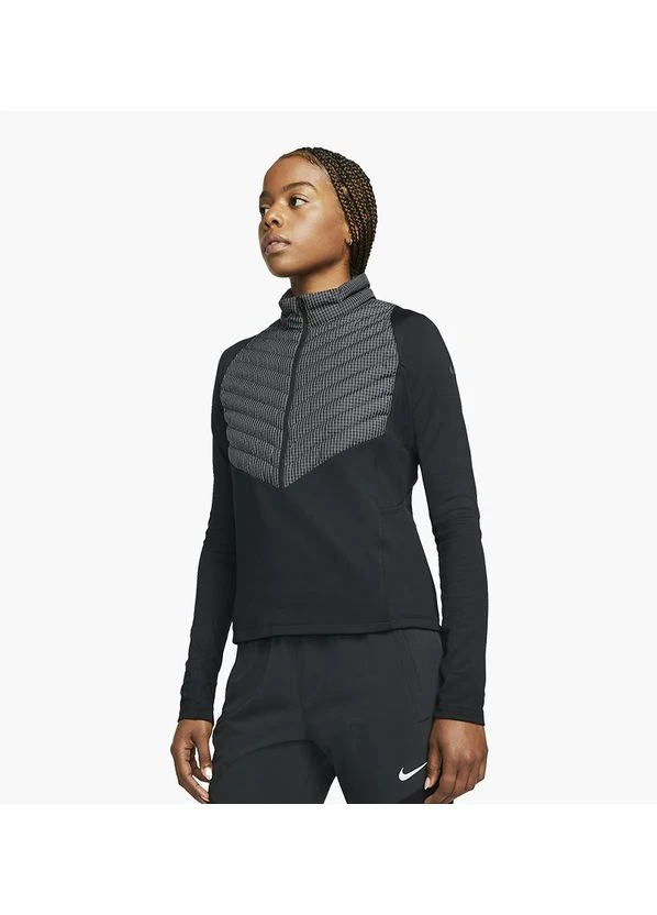 Комбінована демісезонна куртка therma-fit run division black/grey dd6468-010 Nike
