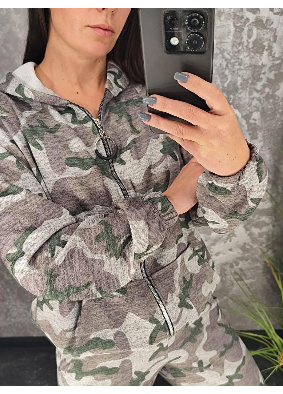 Женский спортивный костюм деми камуфляж ангора софт 46, 50 гг. NONA (368778769)