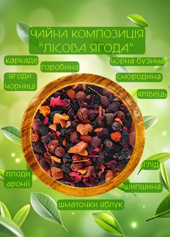 Ягодный чай Лесная ягода, Чайные шедевры, 50г (22-0018) Кукумбер (322617487)