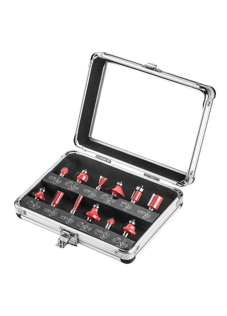 Фрези профільні (диаметр 8 мм), компл. 12 шт. Graphite (361850976)