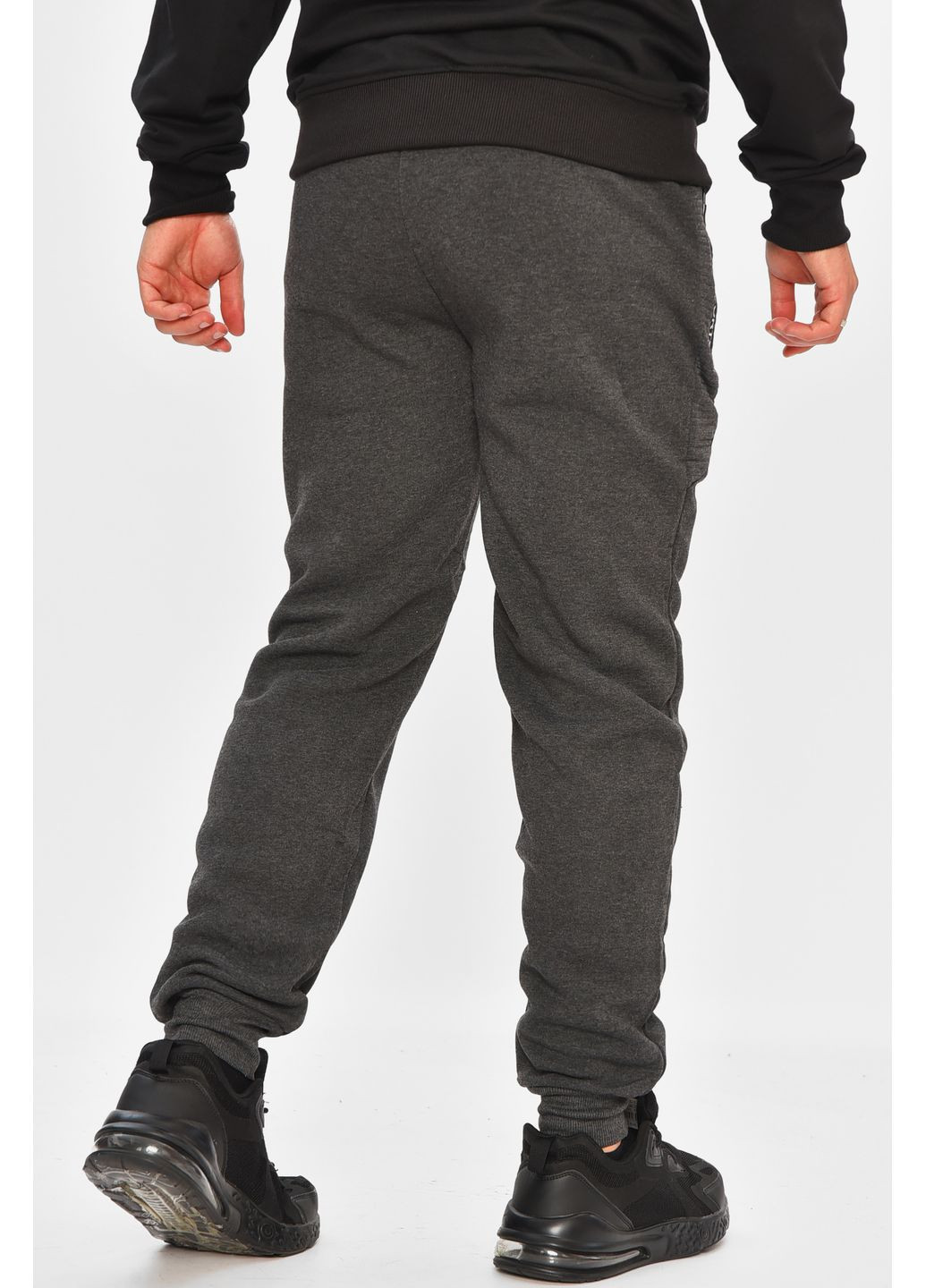 Серые спортивные демисезонные прямые брюки Let's Shop