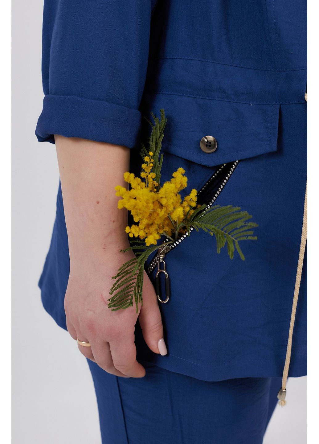 Жіночий жакет з жатого льону на блискавці All Posa (ap100500p) A'll Posa (355262401)