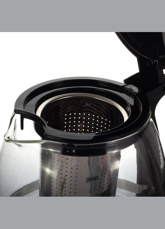 Чайник скляний заварювальний 750мл зі знімним ситечком (0614s) Ofenbach (330136967)
