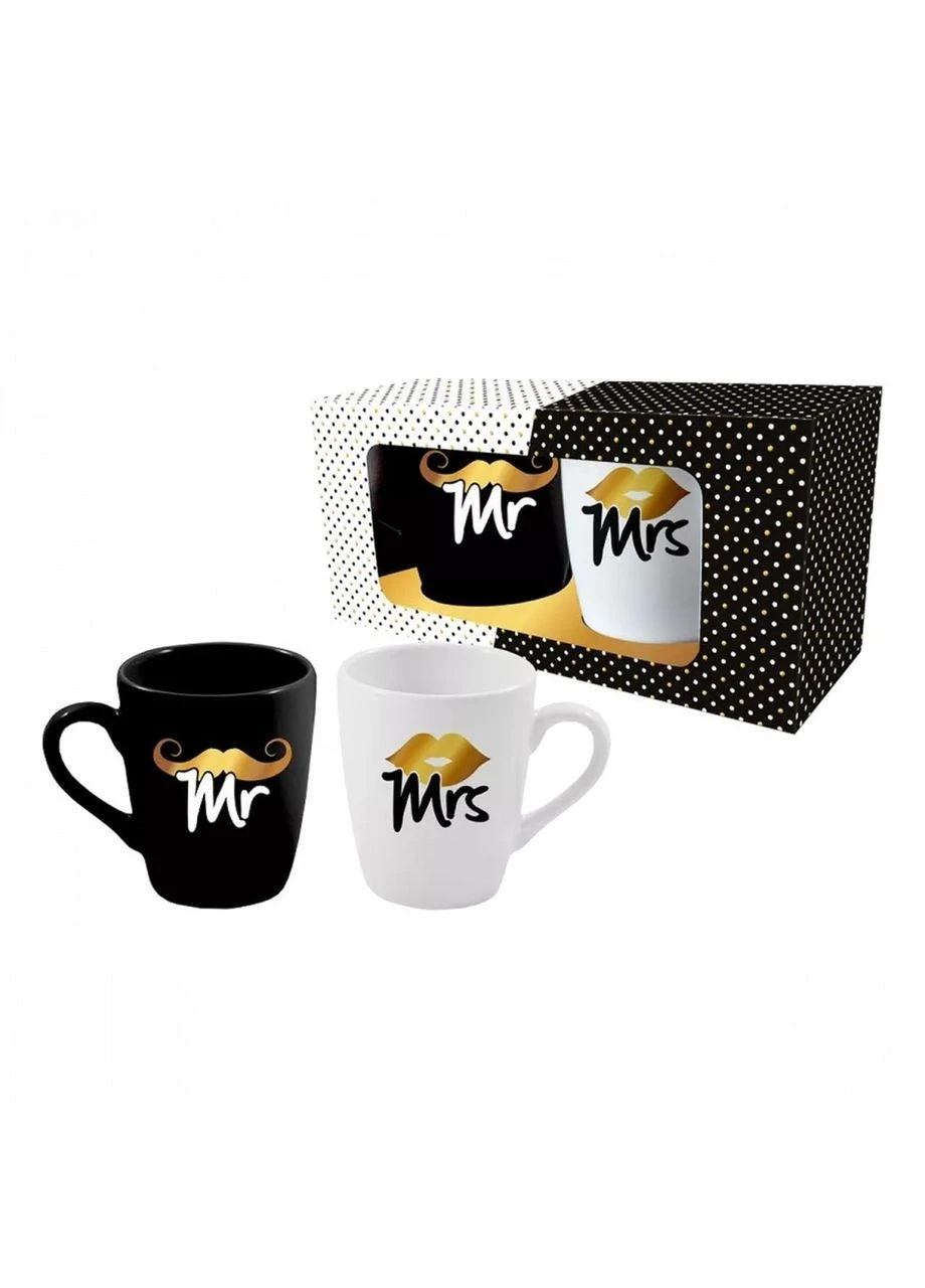 Чашки BLACK & WHITE Barylka 300ml. - Mr/Mrs 2шт Boss Series (383089562)
