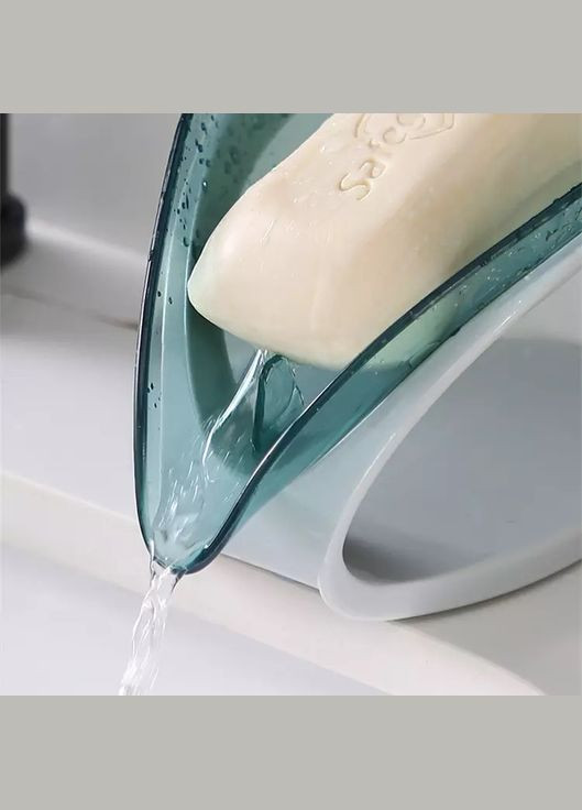 Мыльница лист со стоком воды на присосках зеленая Beauty Effect Mix 2001 No Brand (302516662)