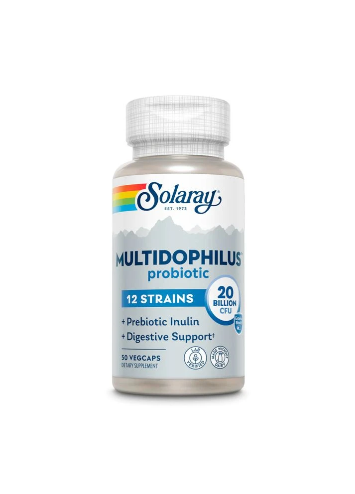 Пробиотики и пребиотики Multidophilus 12 20 Billion CFU, 50 вегакапсул Solaray (367956002)