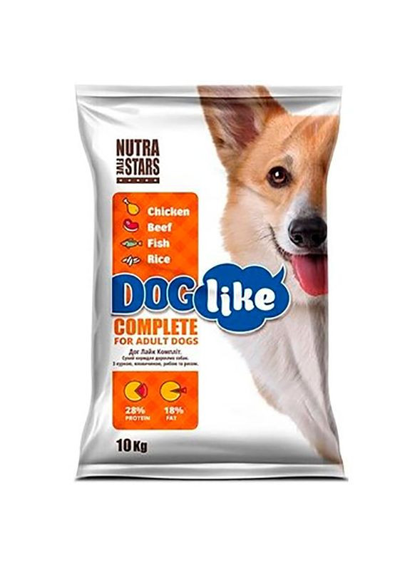 Сухий корм з яловичиною, куркою та рибою для дорослих собак Doglike Complete 3 кг (4820139950528) Nutra Five Stars (327069464)
