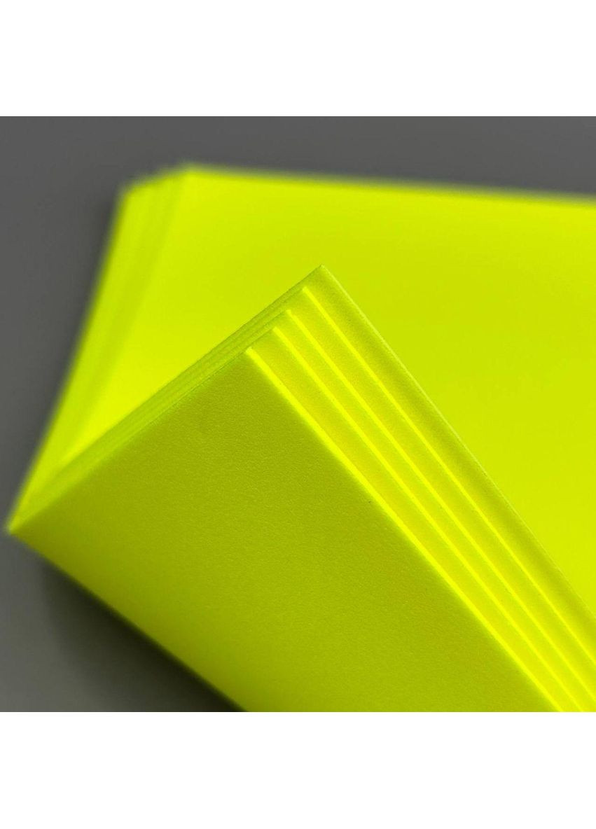 Фоамиран флуоресцентный 2мм, 1 лист А4 – желтый Plus-plus (354794058)