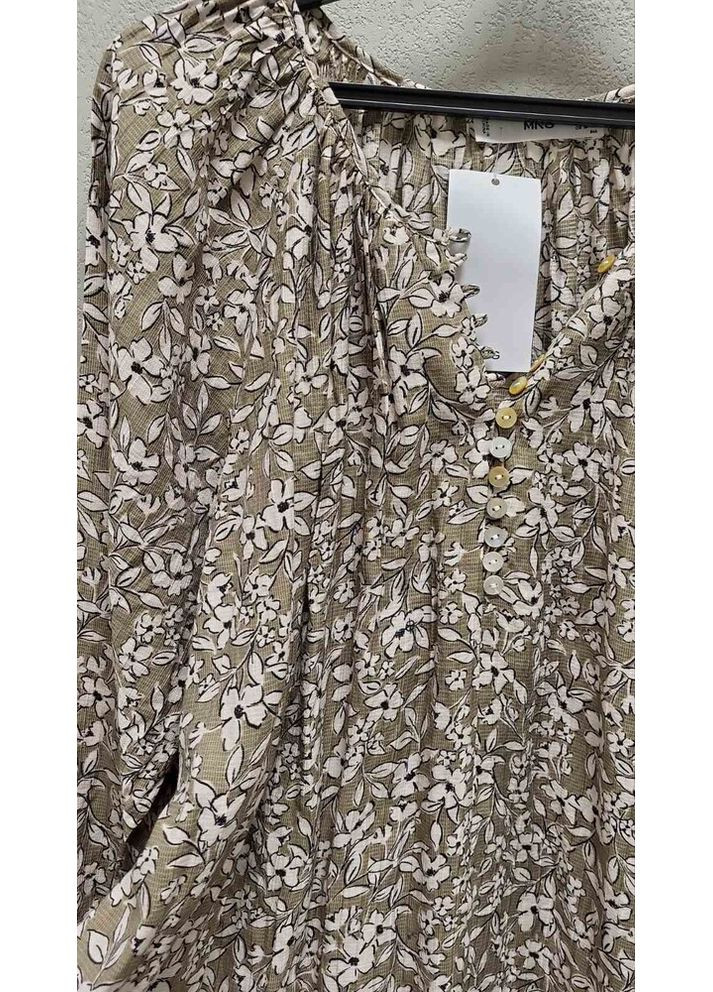 Комбинированное платье 17083772 Mango