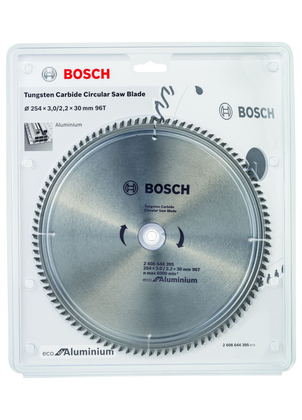 Пиляльний диск Eco for Aluminium (254x30x3 мм, 96 зубів) по алюмінію (23431) Bosch (267819174)