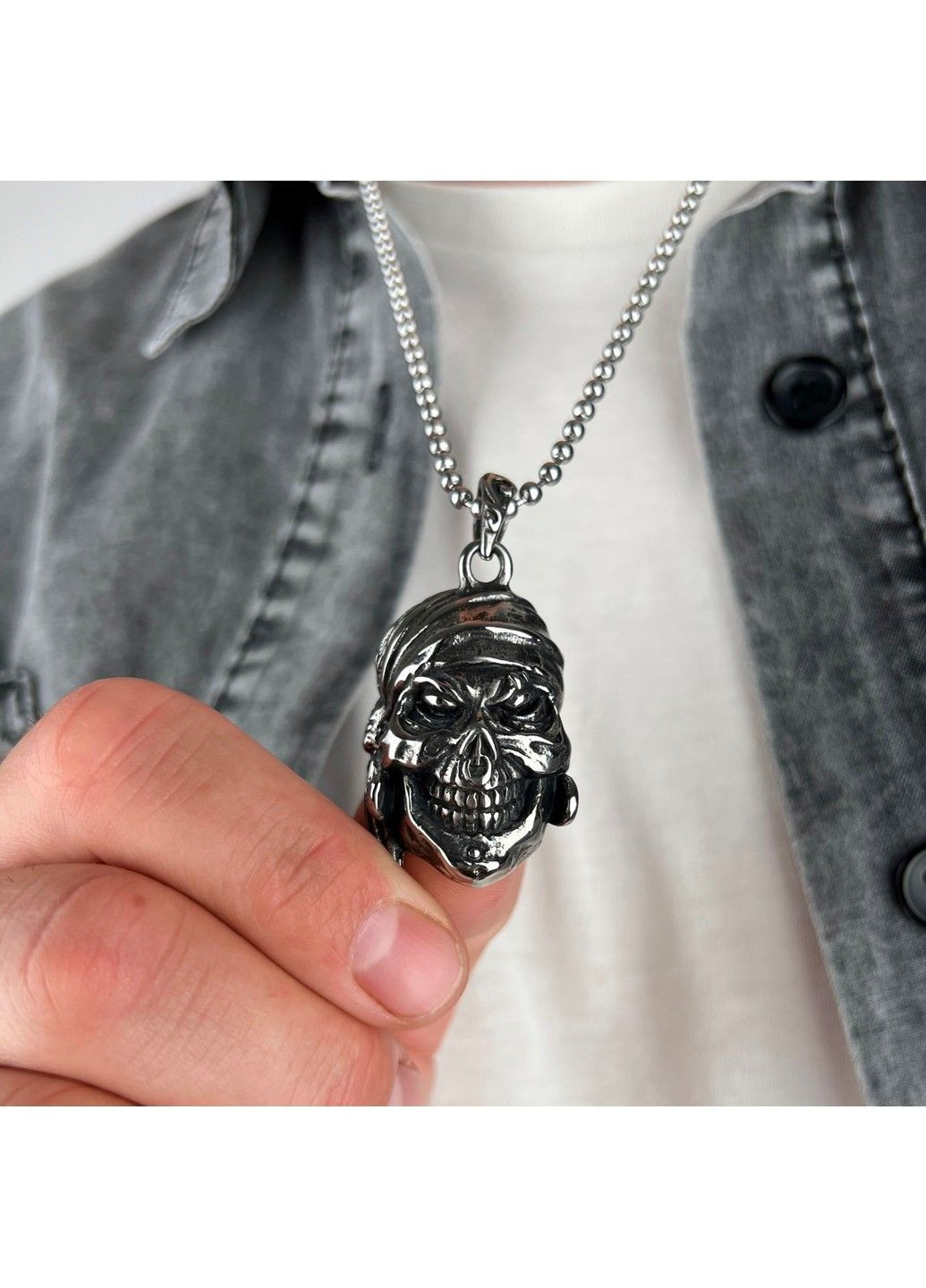 Готичний панк кулон пірат з медичної сталі PS-110 No Brand (299340311)