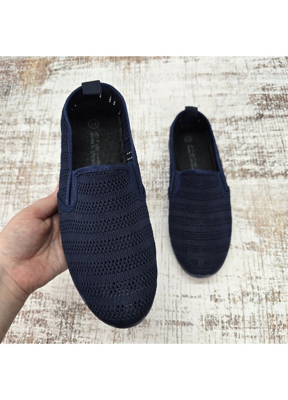 Синие мокасины мужские текстильные сетка Gipanis