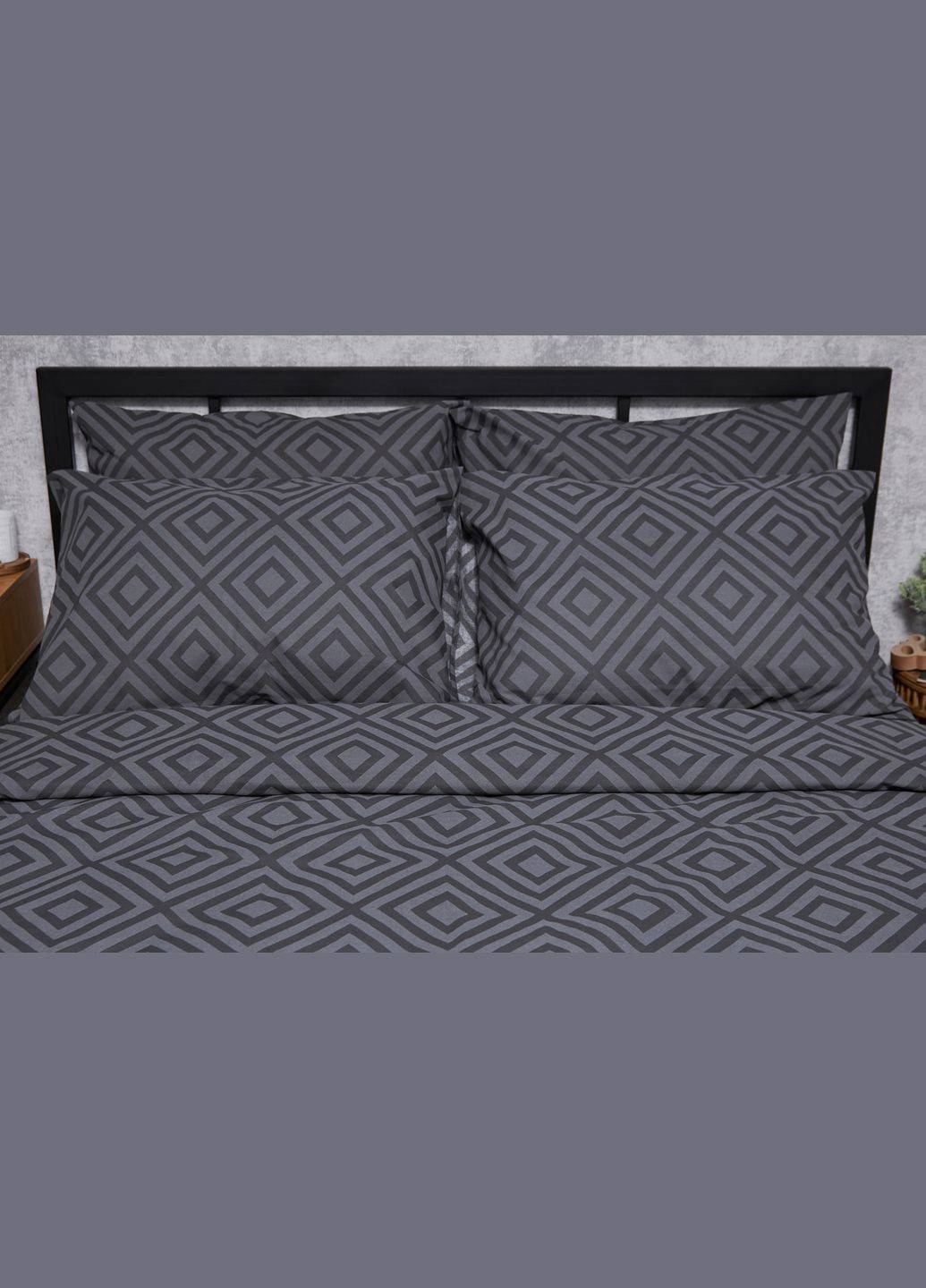 Комплект постільної білизни Бязь Gold Люкс «» двоспальні 175х210 наволочки 2х70х70 (MS-820004662) Moon&Star Storm (293148333)