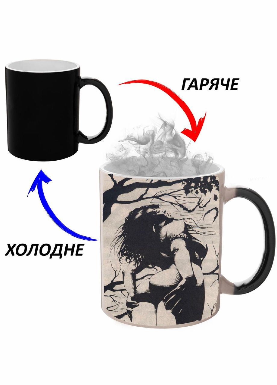 Чашка хамелон (кружка, чашка) Арт #0335 Черная 330 мл No Brand (323470917)