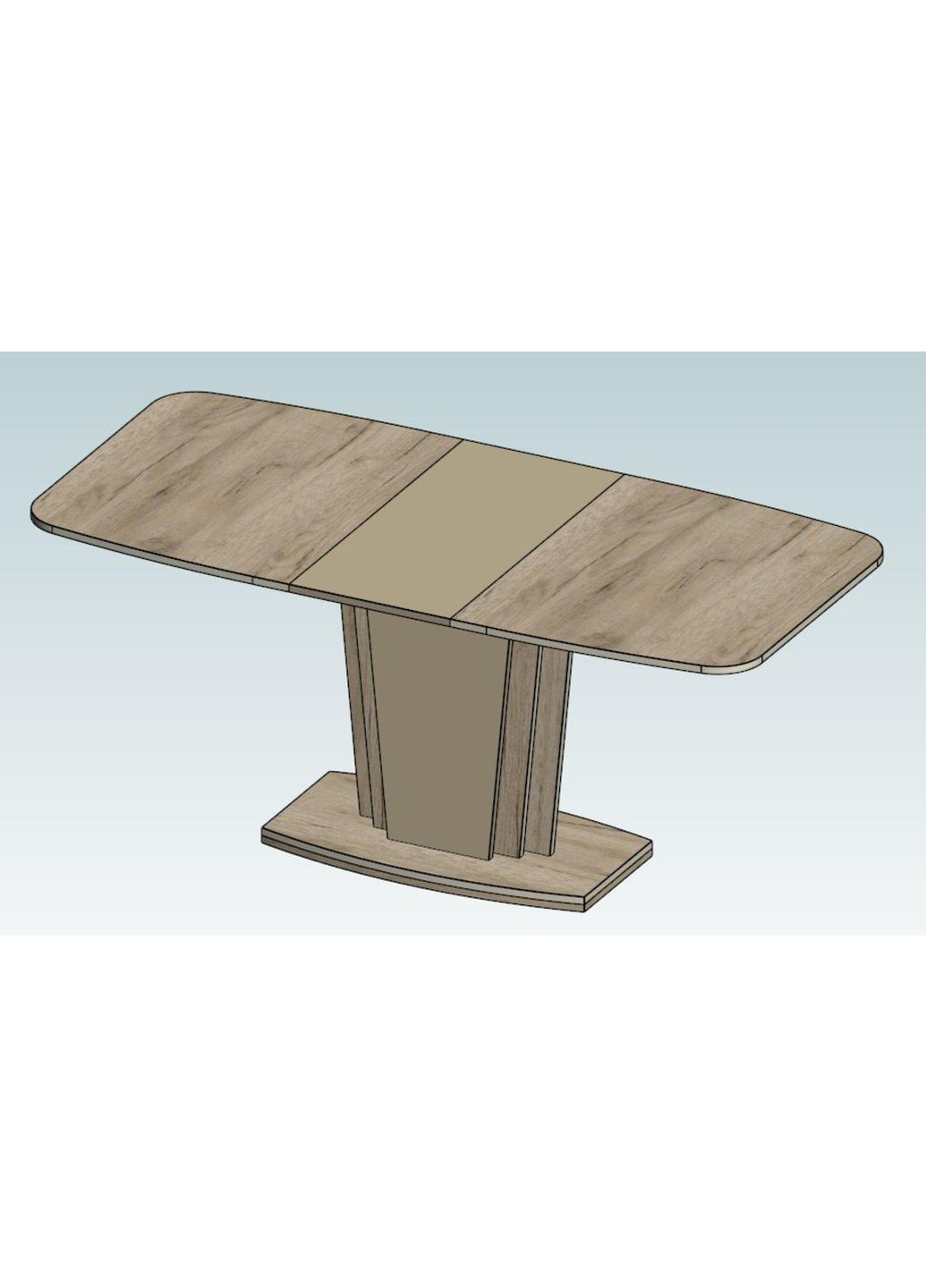 Стол кухонный раскладной AVALON_DL Дуб крафт серый / Латте 140 (180) х80 Intarsio (371993840)